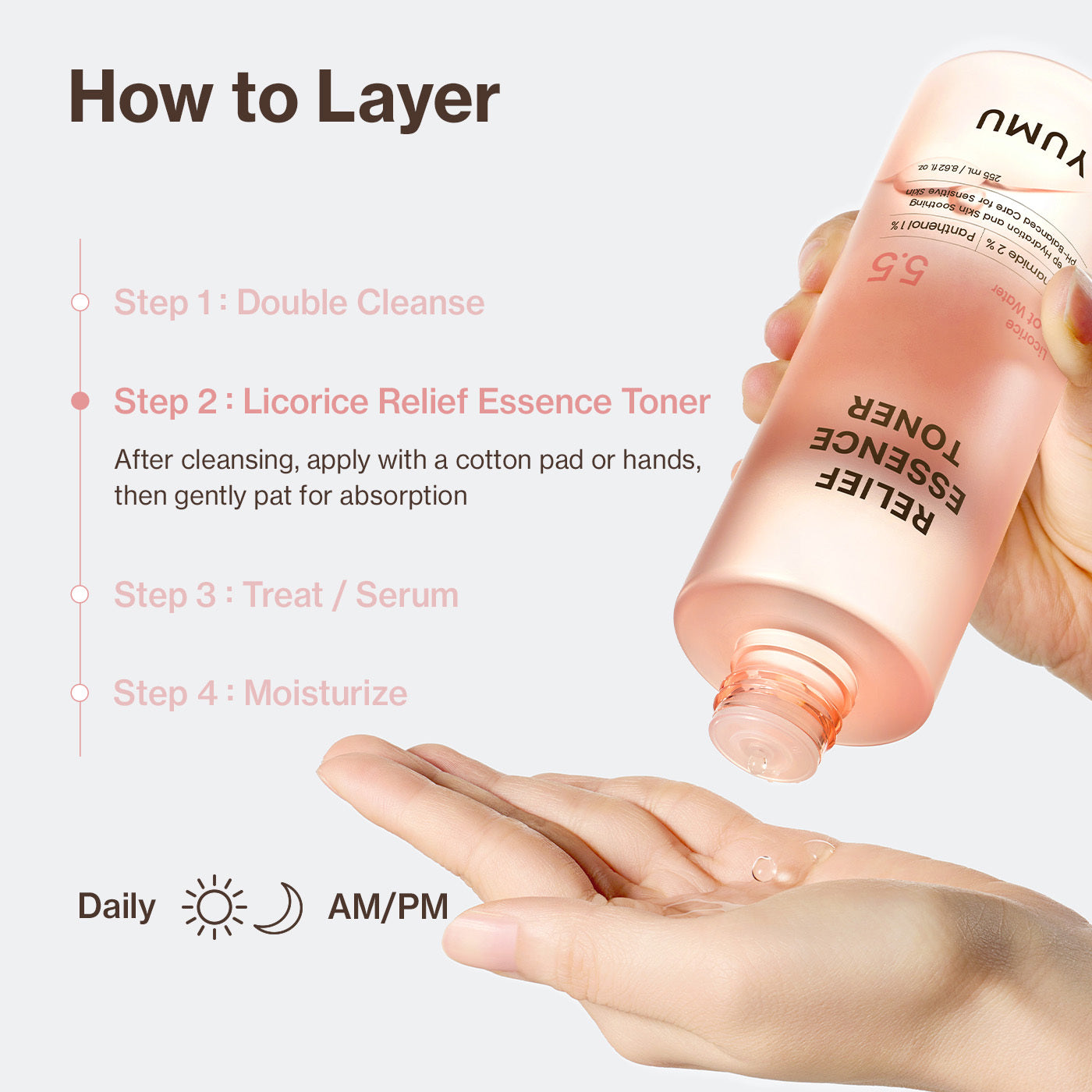 YUMU Licorice Relief Essence Toner