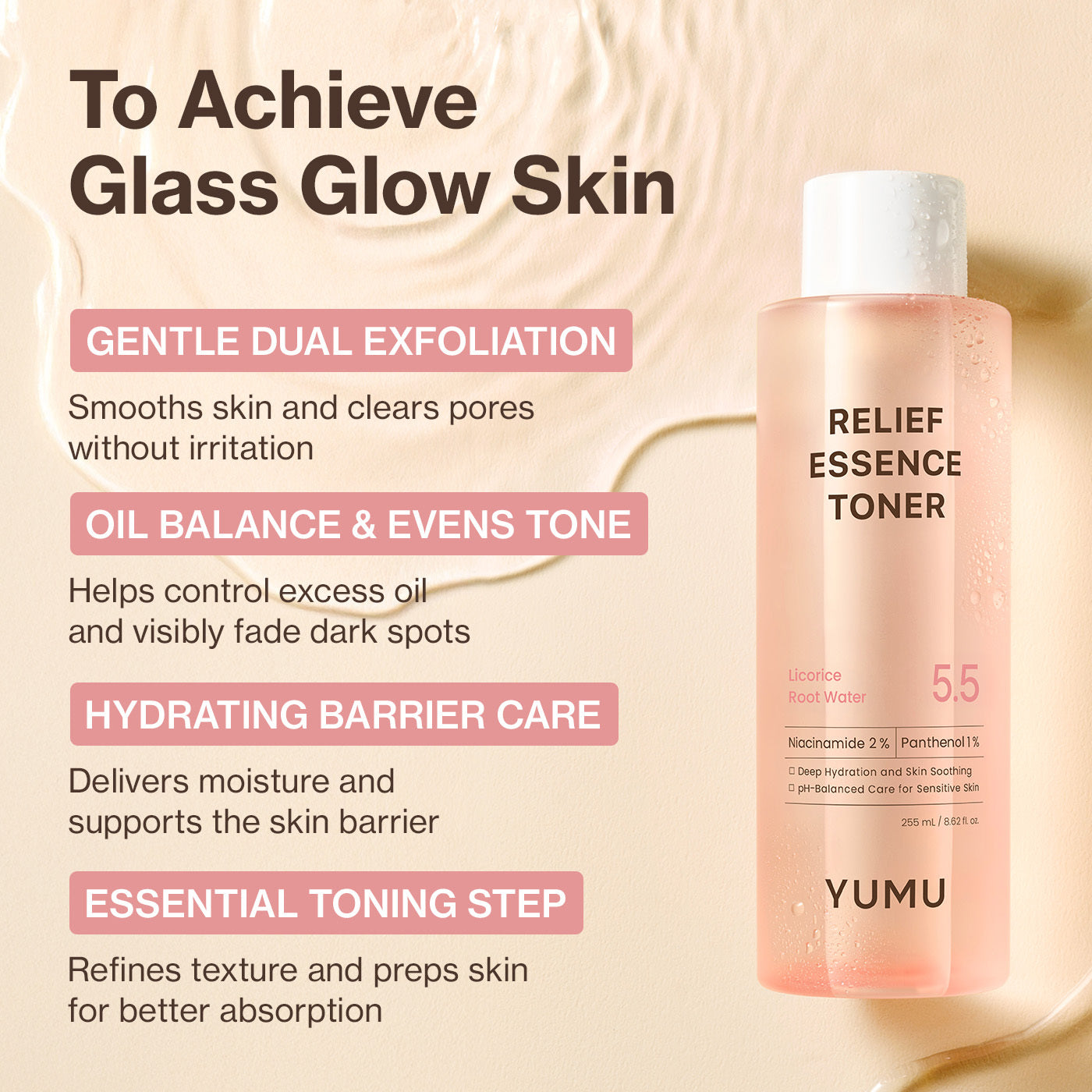 YUMU Licorice Relief Essence Toner