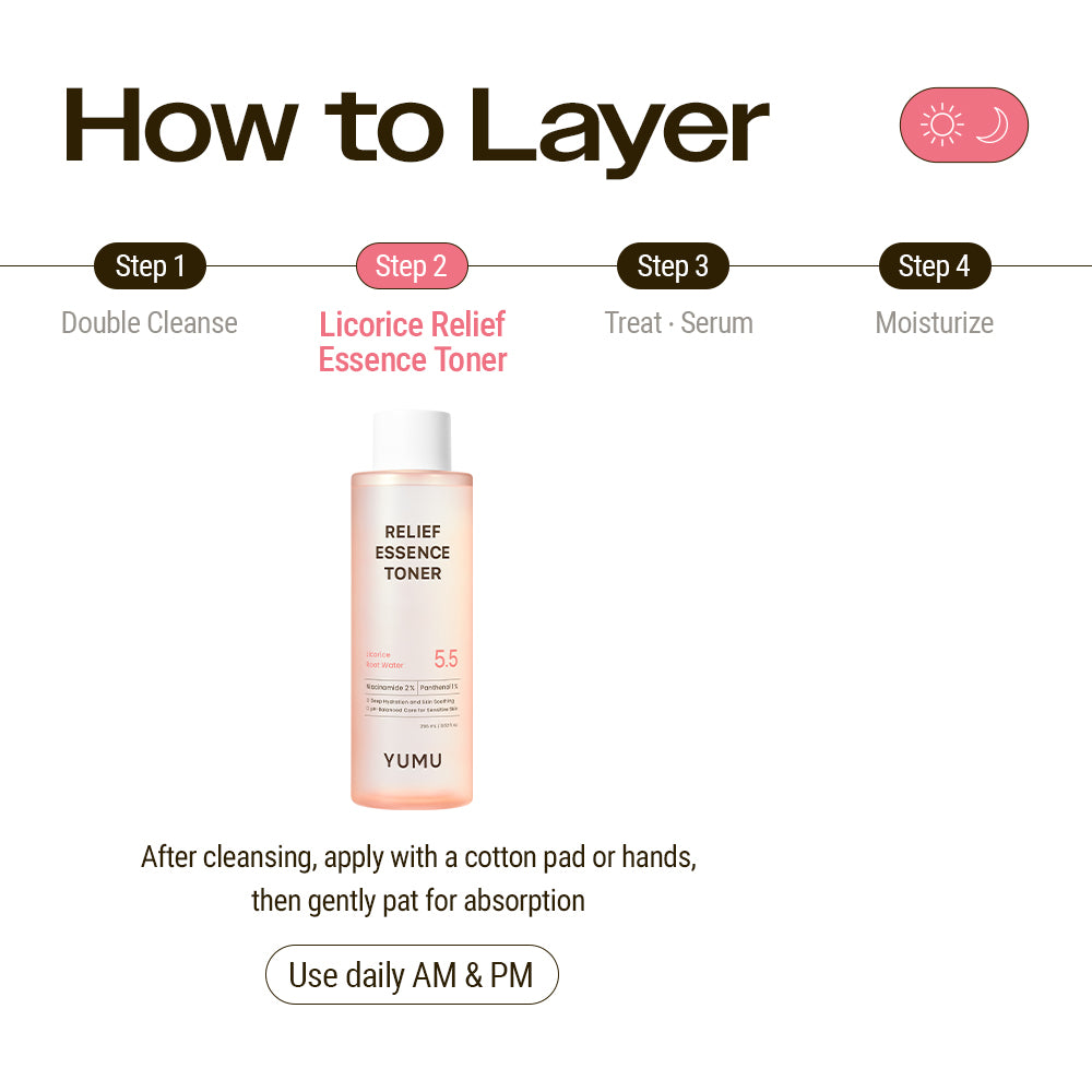 YUMU Licorice Relief Essence Toner